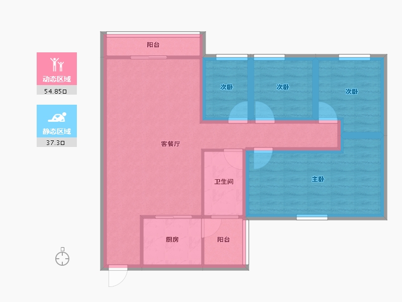 广东省-深圳市-欧景城-81.38-户型库-动静分区