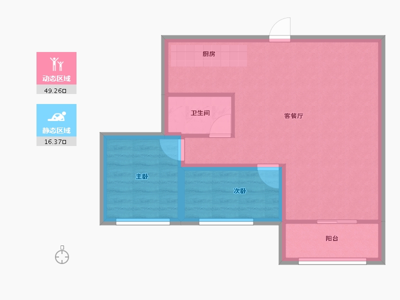 广东省-深圳市-梅花新园-58.91-户型库-动静分区