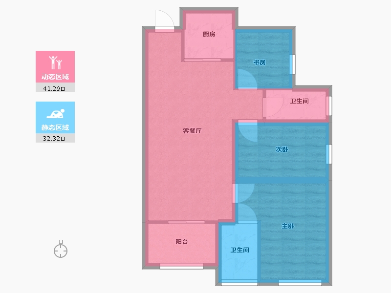 广东省-深圳市-悠山美地家园-65.39-户型库-动静分区