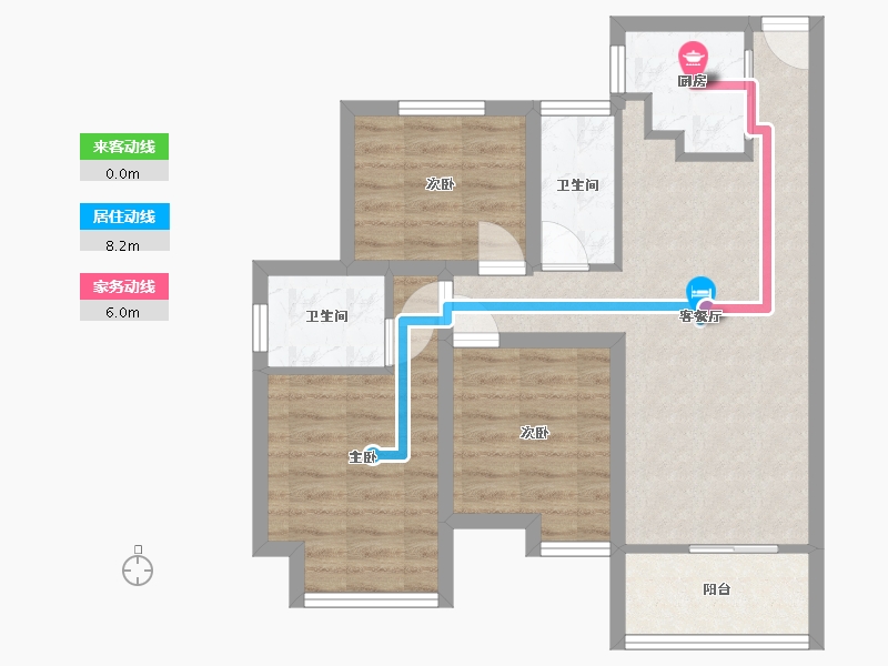 广东省-深圳市-莱蒙水榭春天五期-67.42-户型库-动静线