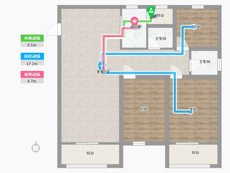 广东省-深圳市-锦绣御园-92.57-户型库-动静线