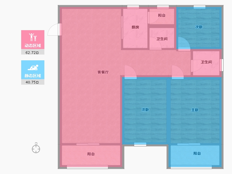 广东省-深圳市-锦绣御园-92.57-户型库-动静分区