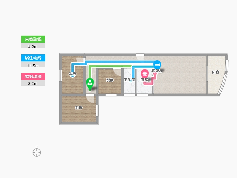 广东省-深圳市-玉岭花园-59.37-户型库-动静线