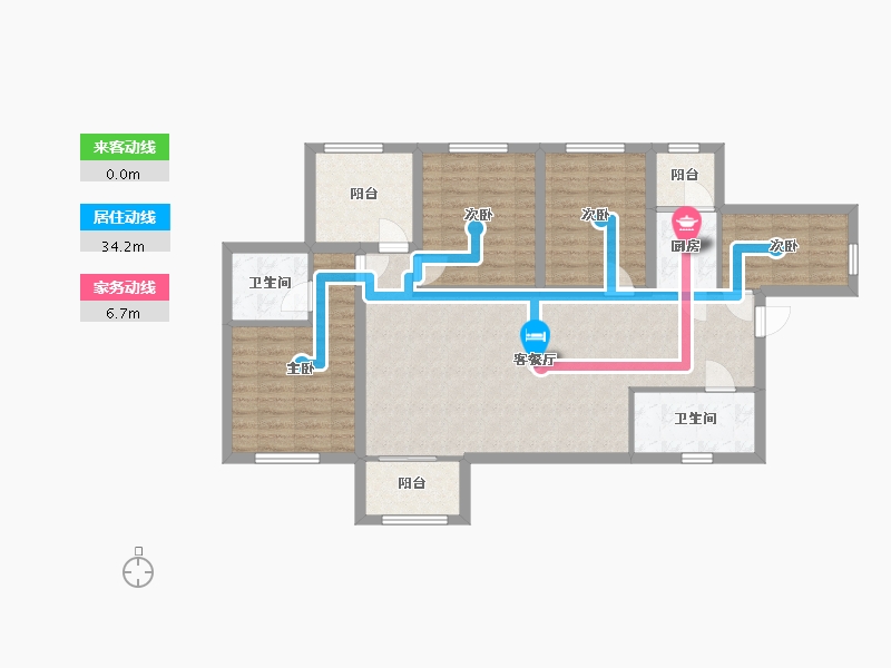 广东省-深圳市-卓越皇后道-100.19-户型库-动静线