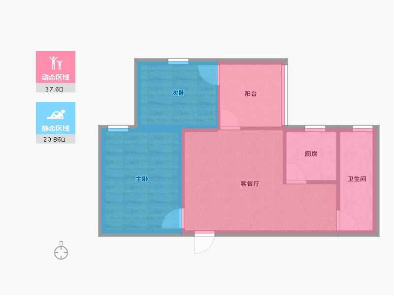 广东省-深圳市-城南雅筑-51.96-户型库-动静分区