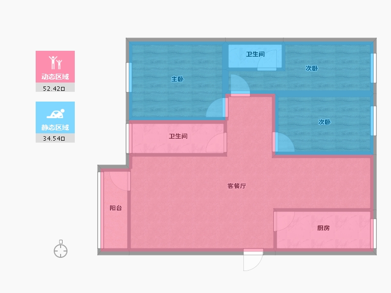 广东省-深圳市-颐安都会中央二期-77.04-户型库-动静分区