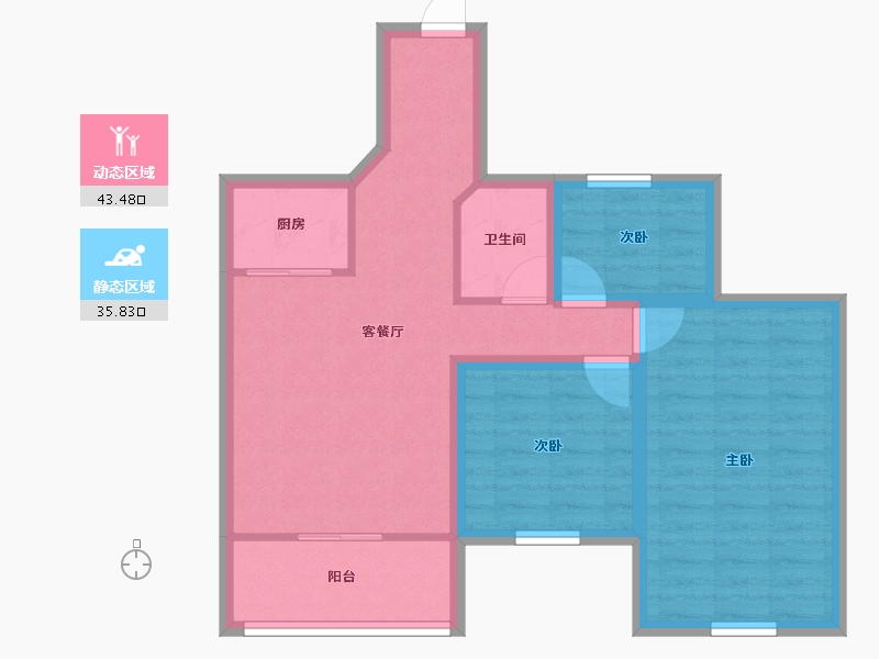 广东省-深圳市-汇龙湾花园-70.33-户型库-动静分区