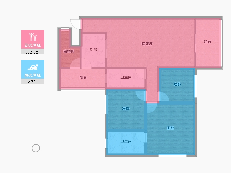 广东省-深圳市-欧景城-91.39-户型库-动静分区