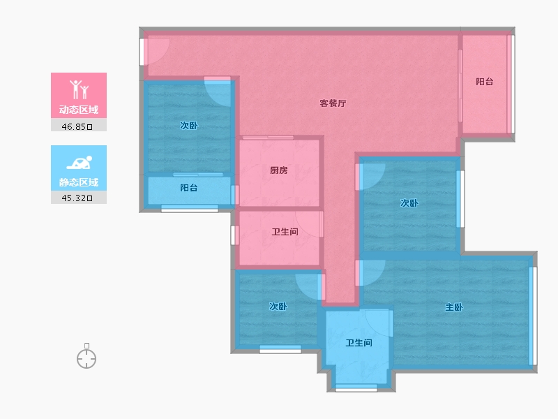 广东省-深圳市-星河银湖谷-81.12-户型库-动静分区