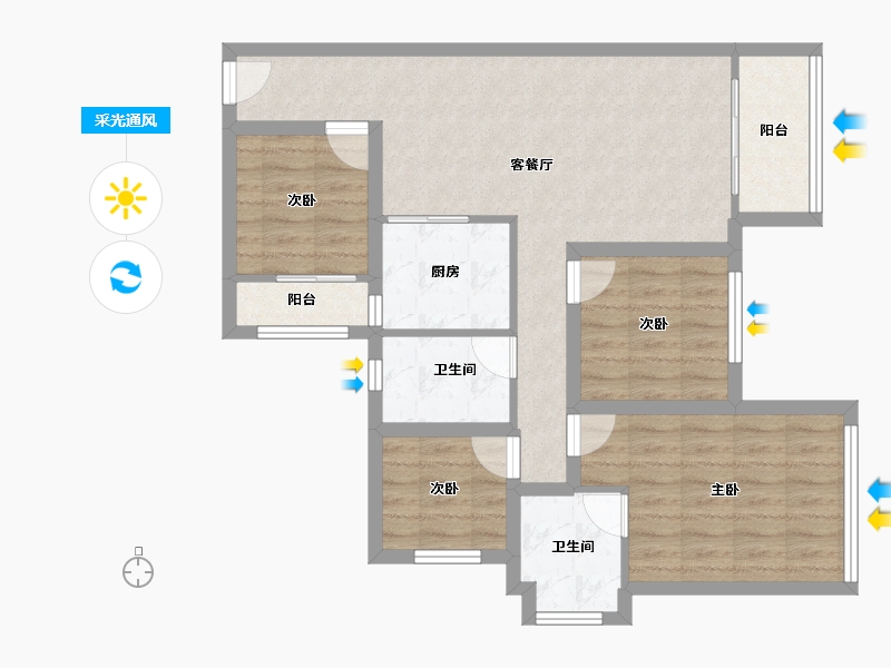 广东省-深圳市-星河银湖谷-81.12-户型库-采光通风