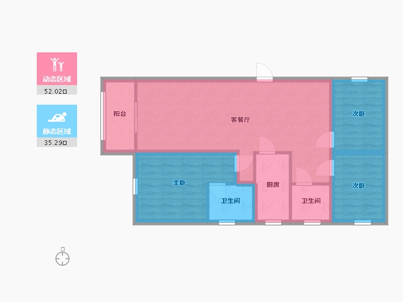 广东省-深圳市-汇龙苑-77.75-户型库-动静分区