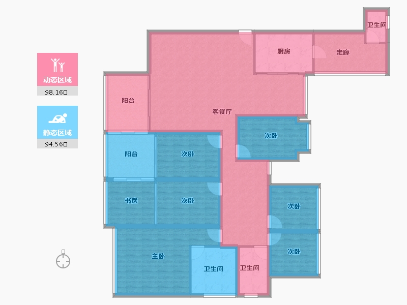 广东省-深圳市-幸福城二期-174.07-户型库-动静分区