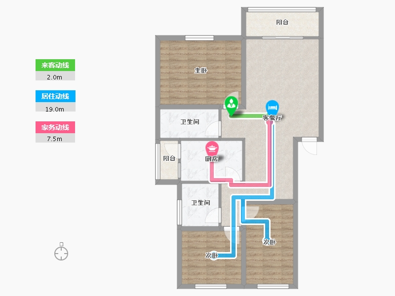 广东省-深圳市-绿茵华庭-87.39-户型库-动静线