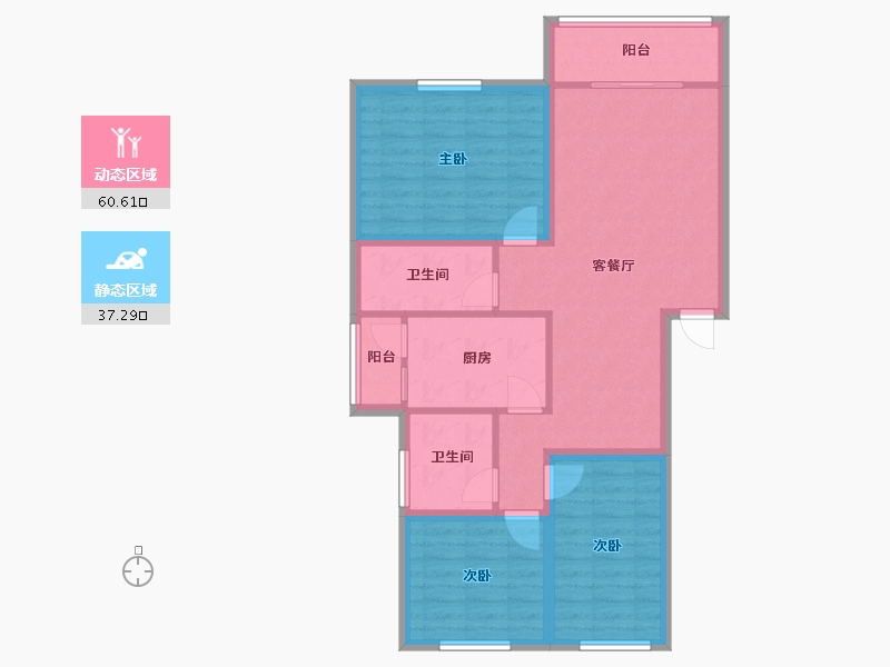 广东省-深圳市-绿茵华庭-87.39-户型库-动静分区