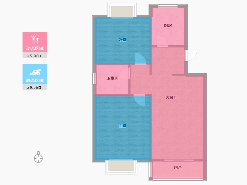 天津-天津市-竹沁园-69.00-户型库-动静分区