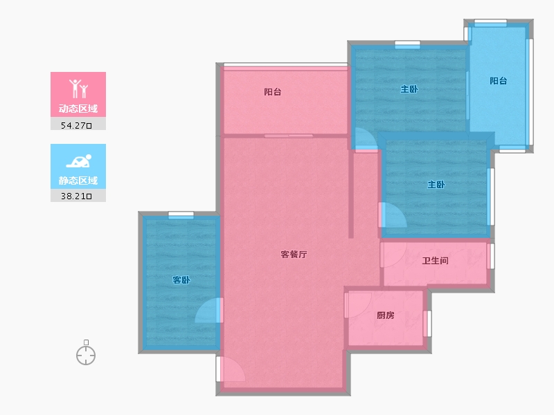 广东省-深圳市-翠湖山庄-82.40-户型库-动静分区