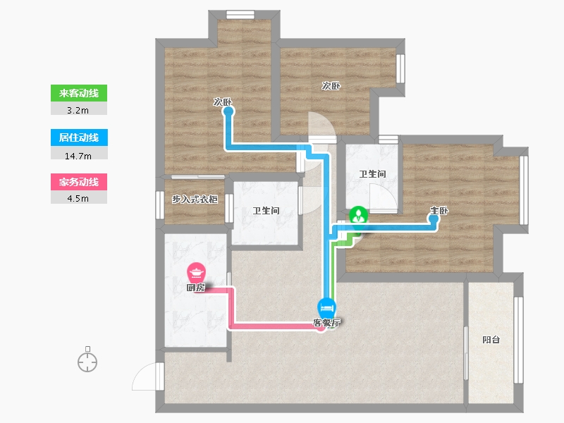 广东省-深圳市-章阁华庭-82.85-户型库-动静线