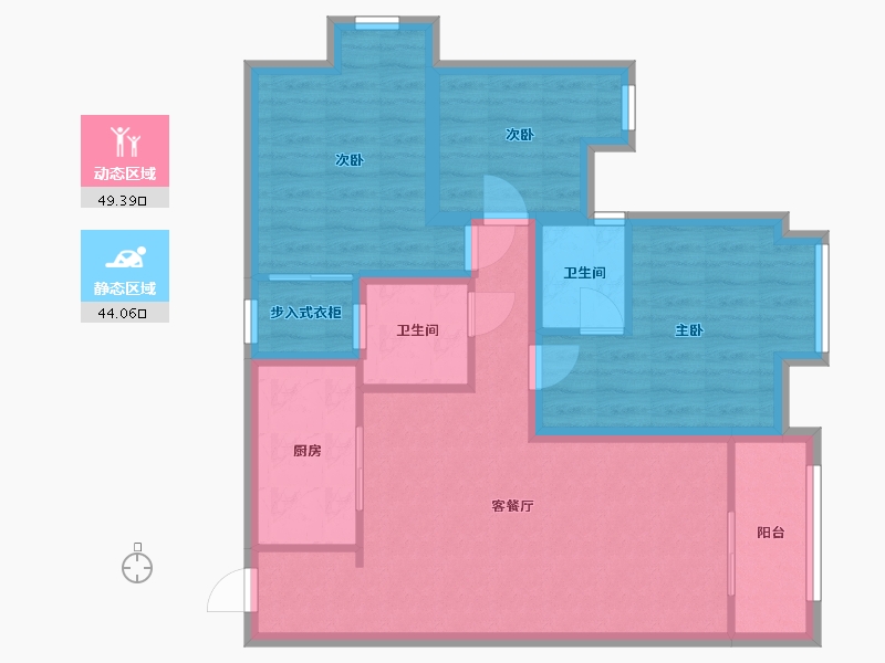 广东省-深圳市-章阁华庭-82.85-户型库-动静分区