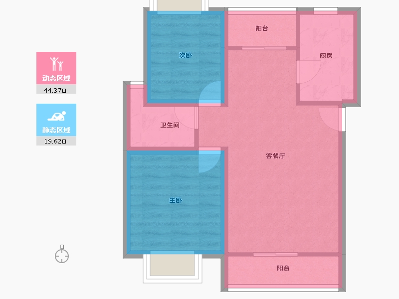 广东省-深圳市-和熙苑(和兴花园四期)-56.62-户型库-动静分区