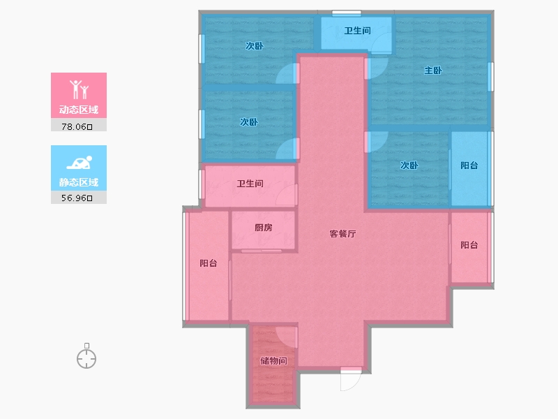 广东省-深圳市-金汐府小区-120.96-户型库-动静分区