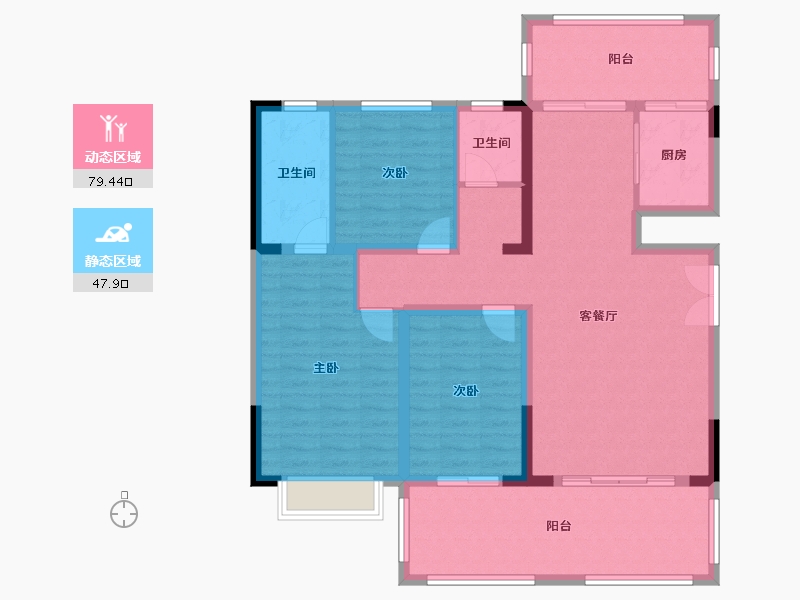 河南省-洛阳市-美庐湾-100.00-户型库-动静分区