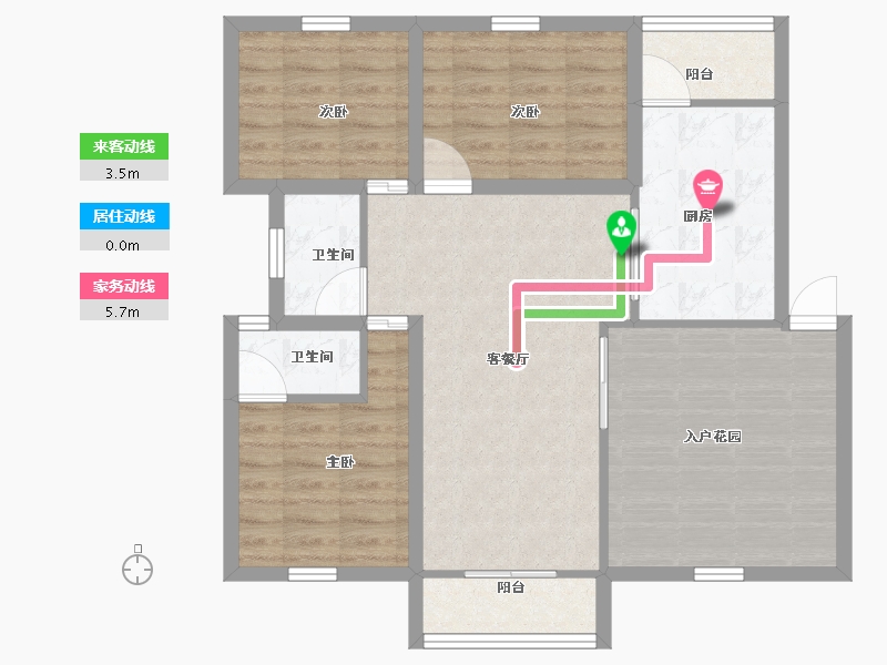 广东省-深圳市-中海怡美山庄-85.00-户型库-动静线