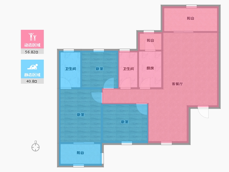 广东省-深圳市-富通天骏-88.66-户型库-动静分区