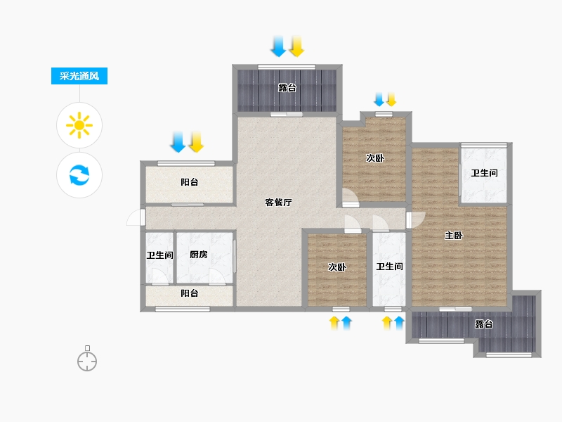 广东省-深圳市-锦绣御园-139.82-户型库-采光通风