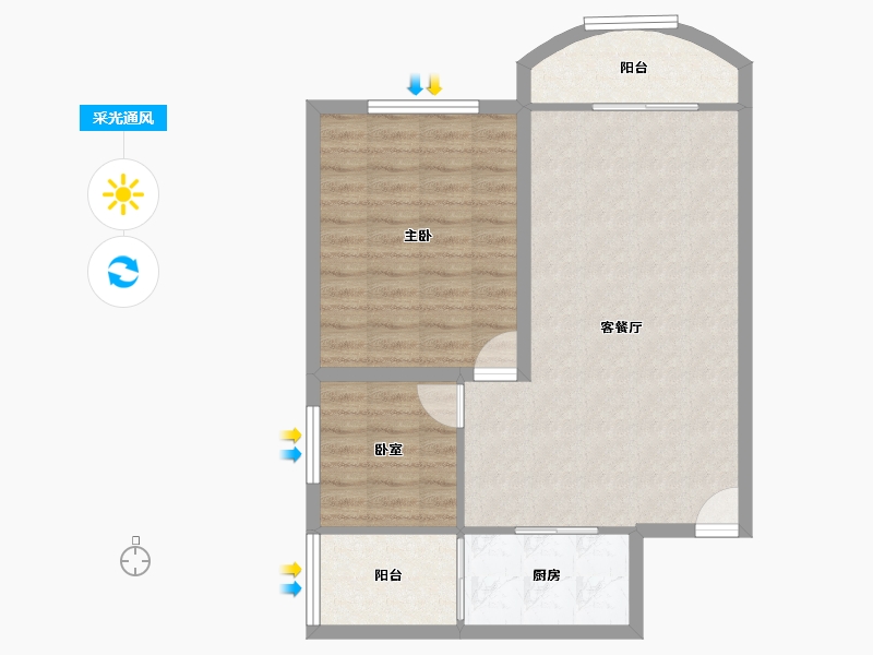 广东省-深圳市-新城市花园-70.28-户型库-采光通风