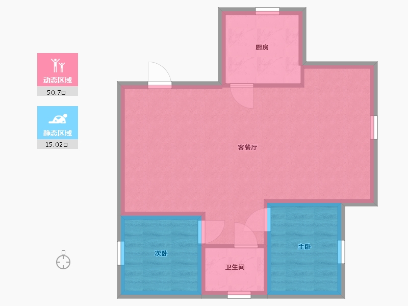 广东省-深圳市-金庸阁一期-59.06-户型库-动静分区