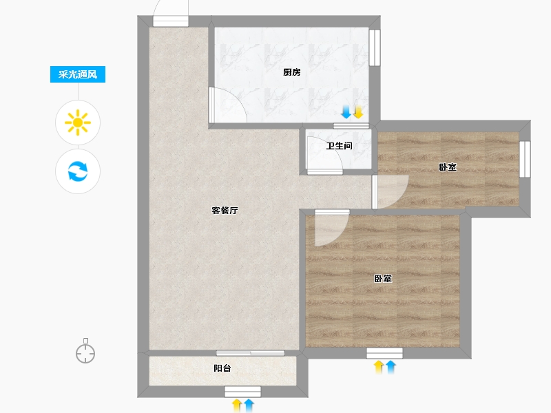 广东省-深圳市-宏兴苑-47.17-户型库-采光通风