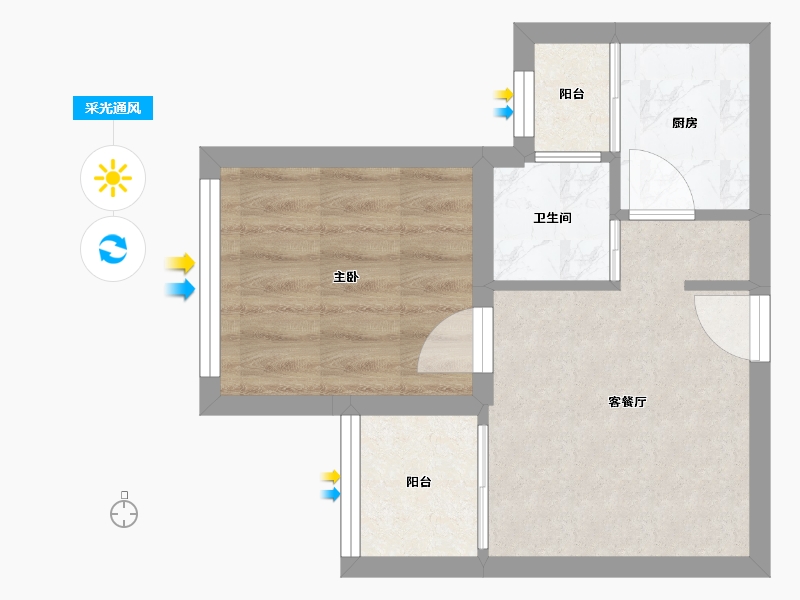 广东省-深圳市-万科红(四期)-29.54-户型库-采光通风