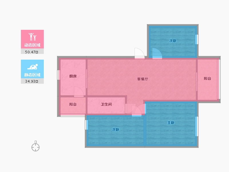 广东省-深圳市-桦润馨居-76.18-户型库-动静分区