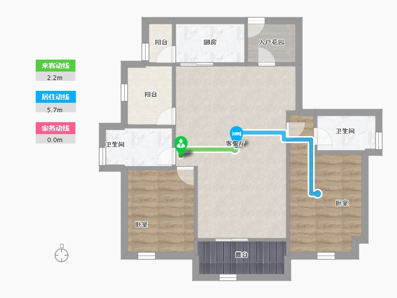 广东省-深圳市-融富花园-64.00-户型库-动静线