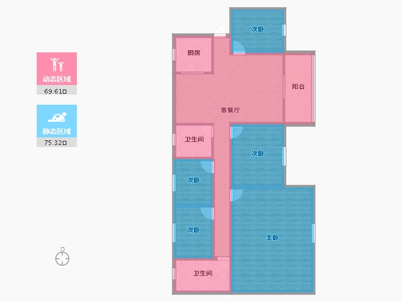 广东省-深圳市-汇龙湾花园-129.60-户型库-动静分区