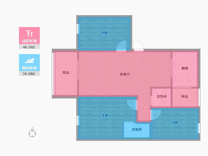 广东省-深圳市-桦润馨居-73.05-户型库-动静分区