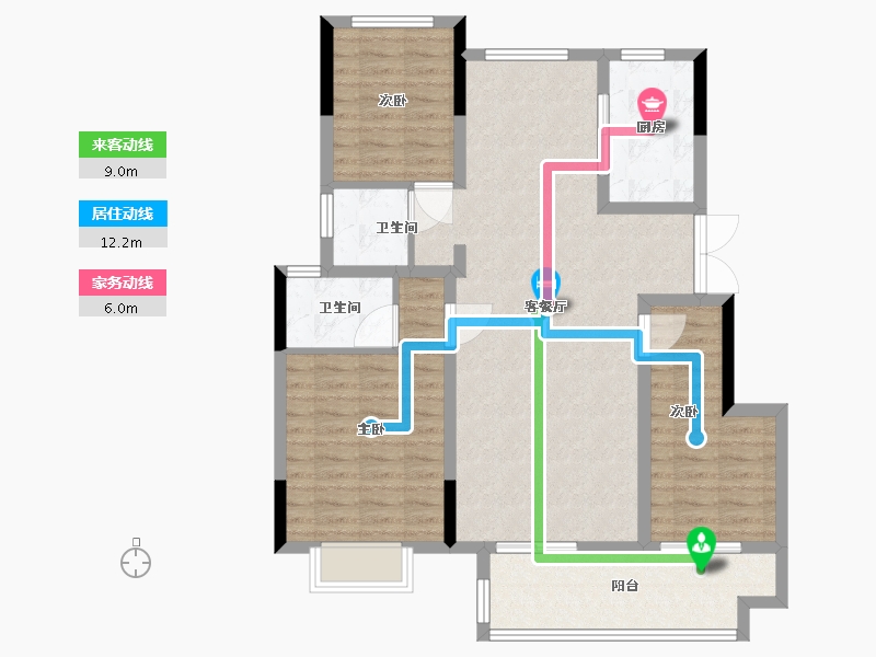 安徽省-安庆市-政务未来城-99.52-户型库-动静线