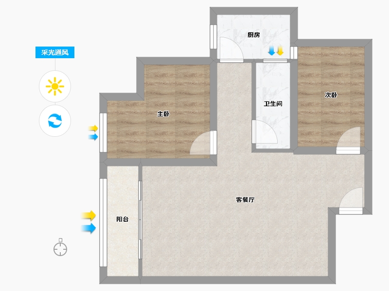 广东省-深圳市-梅龙苑-58.94-户型库-采光通风