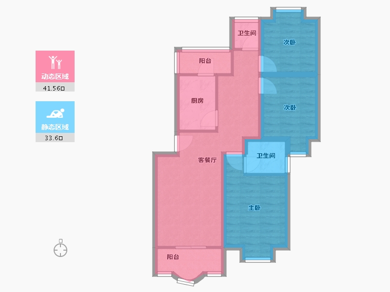 广东省-深圳市-紫薇花园-65.68-户型库-动静分区