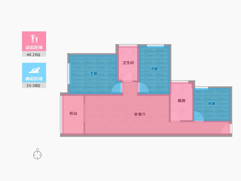 广东省-深圳市-阅山公馆-67.40-户型库-动静分区