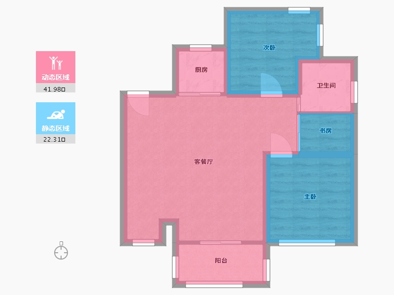 广东省-深圳市-莱蒙水榭春天五期-57.04-户型库-动静分区