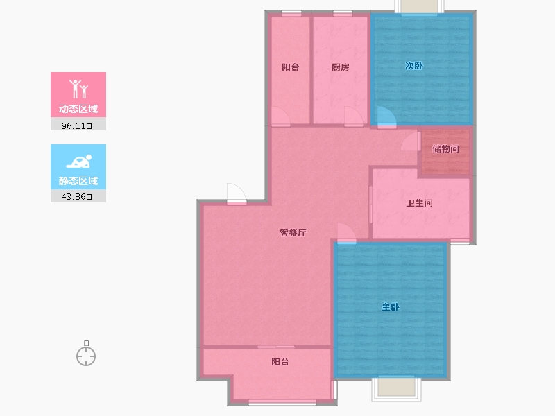 广东省-深圳市-丰泽湖山庄-127.79-户型库-动静分区