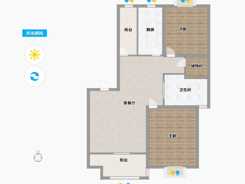 广东省-深圳市-丰泽湖山庄-127.79-户型库-采光通风