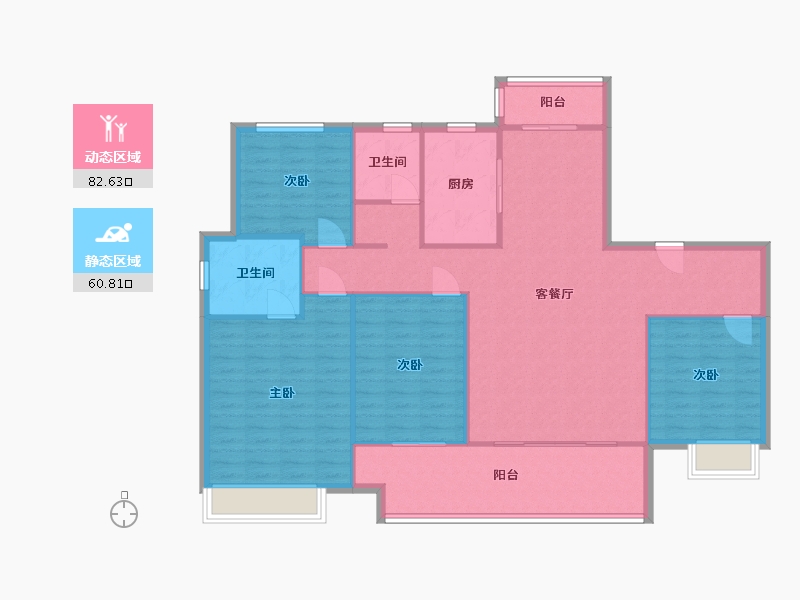 河南省-濮阳市-西湖龙府-113.60-户型库-动静分区