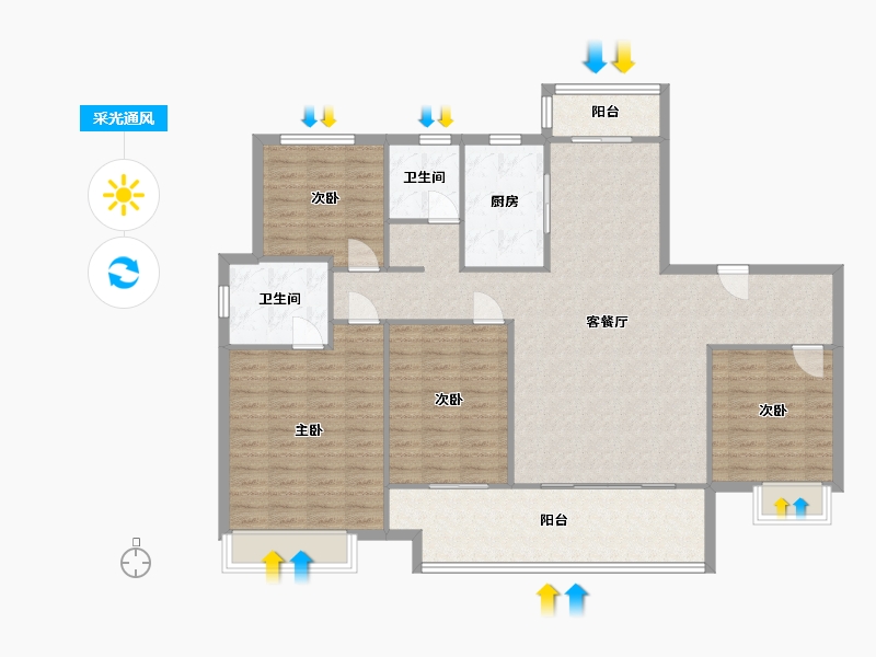 河南省-濮阳市-西湖龙府-113.60-户型库-采光通风