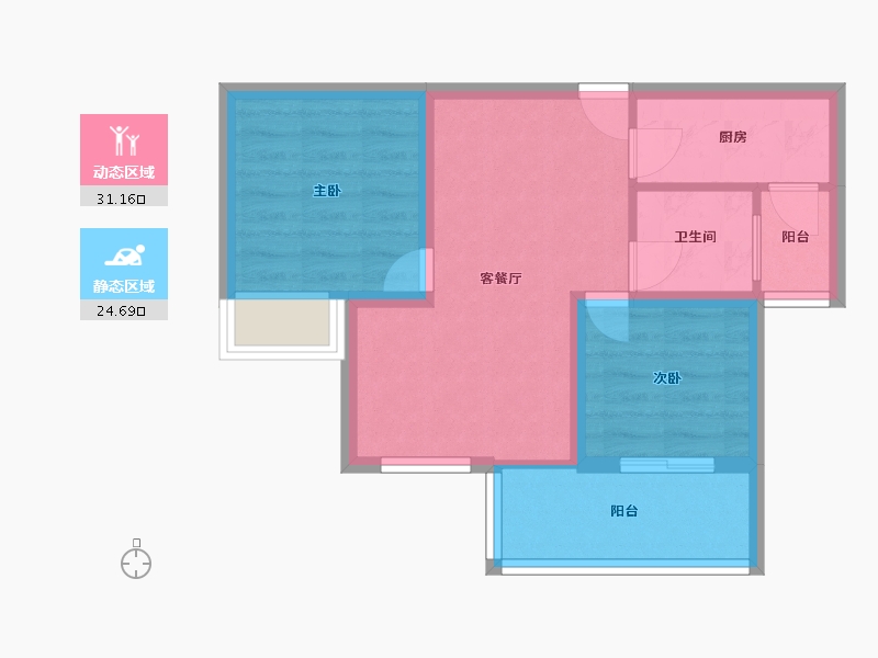 广东省-深圳市-和成世纪名园-48.93-户型库-动静分区