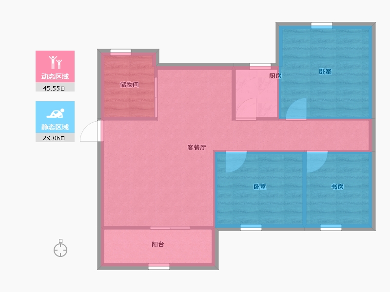 广东省-深圳市-阅山公馆-67.55-户型库-动静分区