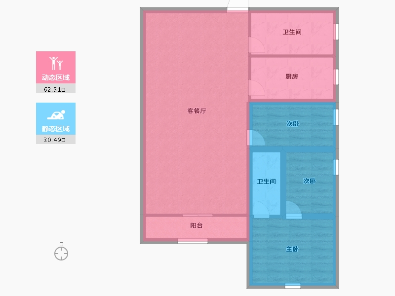 黑龙江省-鹤岗市-华府假日-83.20-户型库-动静分区