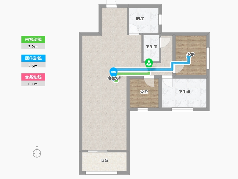 广东省-深圳市-新城市花园-74.39-户型库-动静线