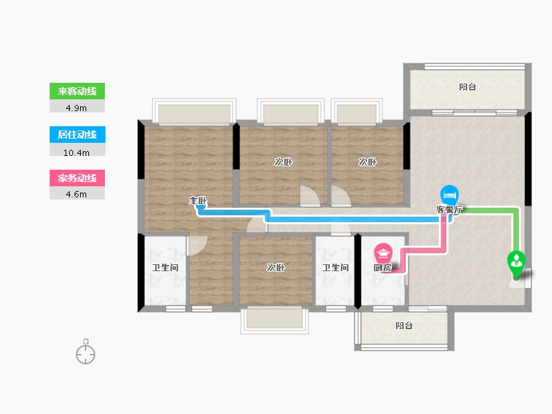 广东省-云浮市-美丽西河-114.50-户型库-动静线